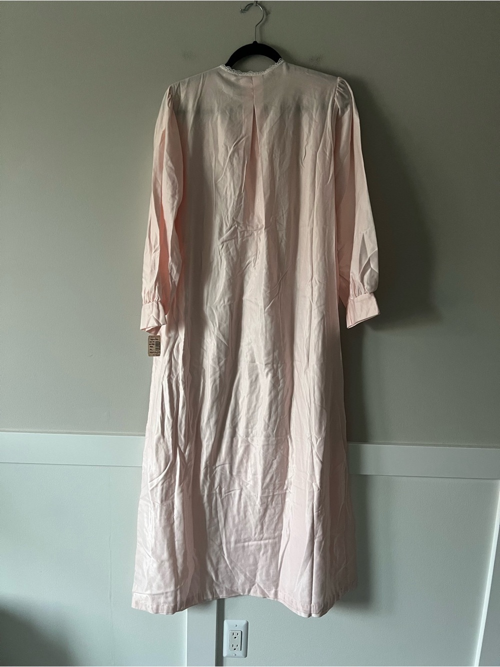 Vintage Miss Dior Pink Lace Trim Prairie Nightgown Dress S/M Cottagecore - Picture 5 of 5
